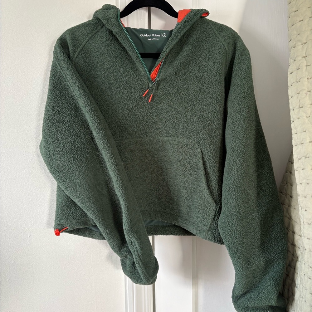 Outdoor Voices Green Women's Fleece Pullover